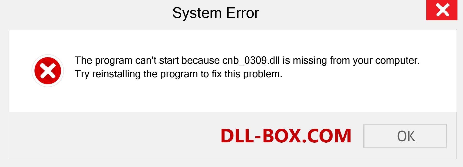  cnb_0309.dll file is missing?. Download for Windows 7, 8, 10 - Fix  cnb_0309 dll Missing Error on Windows, photos, images